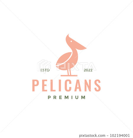 bird pelican big beak lake fish minimal modern logo design vector bird pelican big beak lake fish minimal modern logo design vector 102194001