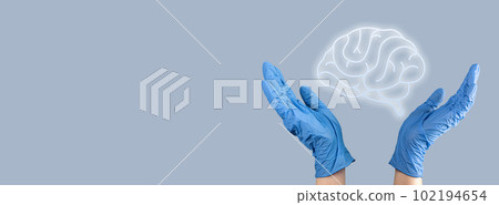 Brain health. Banner background. 102194654