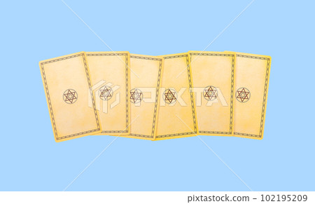 Lodz Poland April 15 2023 Tarot cards back, backside row Lodz Poland April 15 2023 Tarot cards back, backside row 102195209