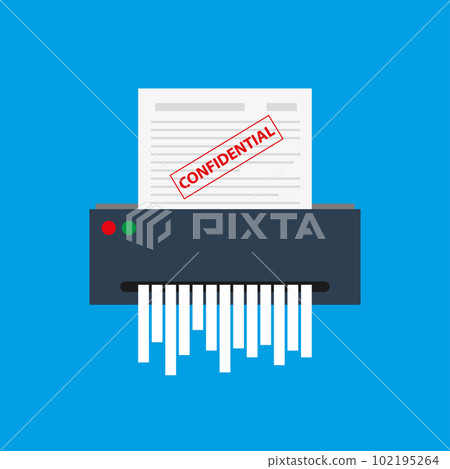 paper shredder,isolated on blue background 102195264