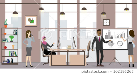 Group of business people or office workers in modern office 102195265