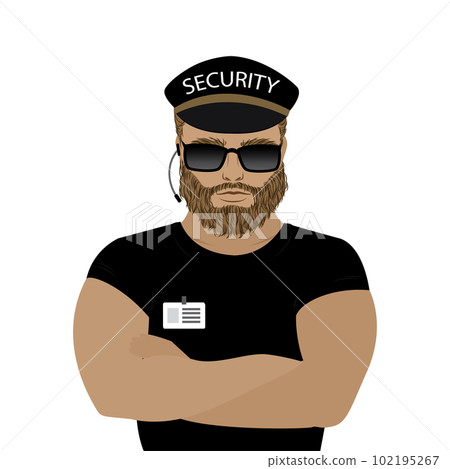 Security man,isolated on white background 102195267