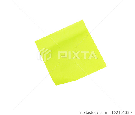 Bright sticky memo note, sticker isolated on white background Bright sticky memo note, sticker isolated on white background 102195339