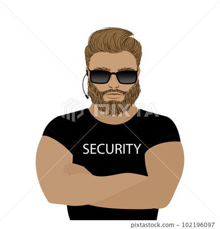 Security man, isolated on white background Security man, isolated on white background 102196097