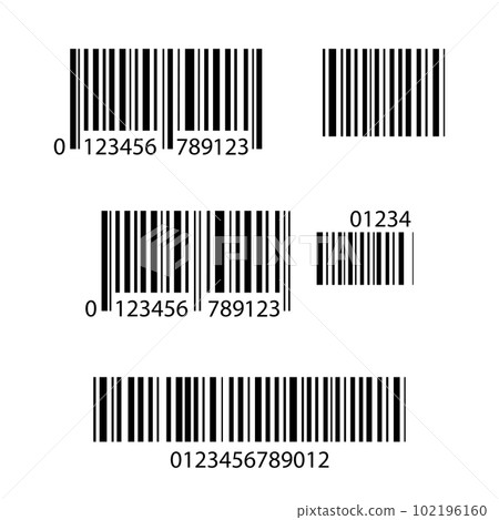 Set of Barcode icons,isolated on white background Set of Barcode icons,isolated on white background 102196160