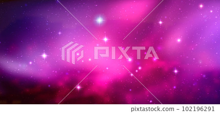 Space vector background with realistic nebula and shining stars. Magic colorful galaxy with stardust Space vector background with realistic nebula and shining stars. Magic colorful galaxy with stardust 102196291