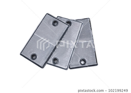 reflectors of white color for designating car trailers and dimensions of objects and cars in the dark reflectors of white color for designating car trailers and dimensions of objects and cars in the dark 102199249