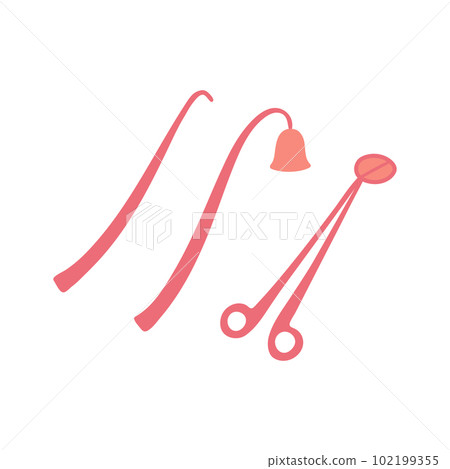 Cartoon Color Aromatherapy Concept Candle Snuffer and Wick Dipper Elements Set Flat Design Style. Vector illustration Cartoon Color Aromatherapy Concept Candle Snuffer and Wick Dipper Elements Set Flat Design Style. Vector illustration 102199355