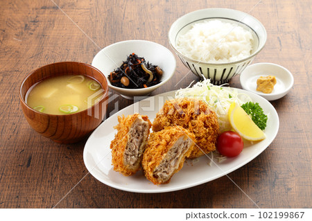肉排套餐高角度 102199867