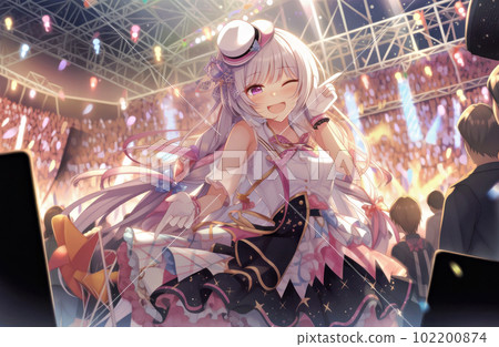 在現場演唱的人氣偶像 102200874