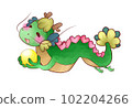 Colorful dragon god cute (white background) 102204266