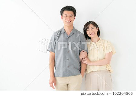 夫婦的男人和女人的肖像 102204806