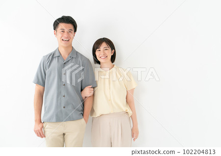 Couple man and woman portrait 102204813