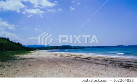 鹿兒島縣阿久根市豪華露營地旁邊的脅本海灘 102204828