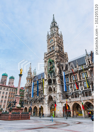 Munich Marienplatz morning 102205320