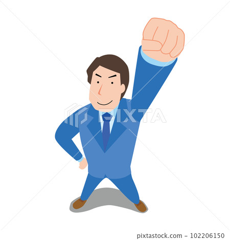 A man pushing up his fist 2 102206150