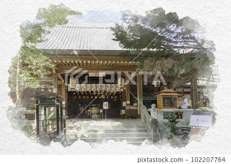 德島縣鳴門市水彩風格的四國 88 寺 1 號靈山寺大雄寶殿 德島縣鳴門市水彩風格的四國 88 寺 1 號靈山寺大雄寶殿 102207764
