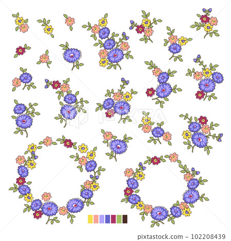 Beautiful and cute flower material collection, Beautiful and cute flower material collection, 102208439