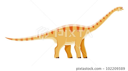 Cartoon Aragosaurus dinosaur character, Jurassic dino cute reptile, vector kids paleontology. Aragosaurus dinosaur or extinct prehistoric dino for kids toy or dinosaurs education symbol 102209389