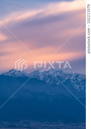 “長野縣”北阿爾卑斯山脈/黃昏 102211076