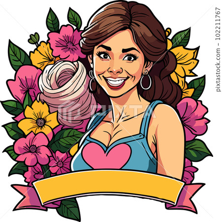 Extraordinary and cuteness mother day art vector 102211767