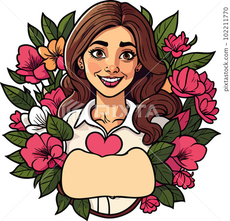 Breathtaking and cuteness mother day art vector 102211770