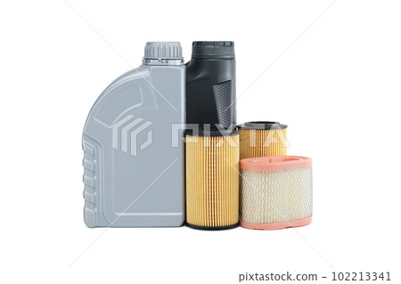 Vehicle engine oil filters and motor oil cans Vehicle engine oil filters and motor oil cans 102213341