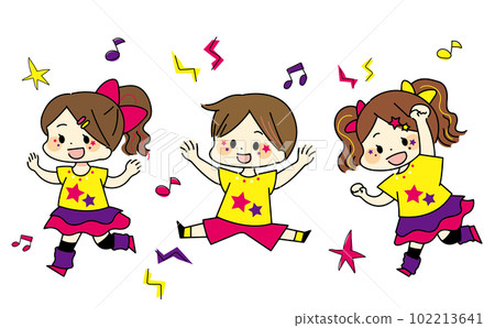 孩子們跳舞的插圖 102213641