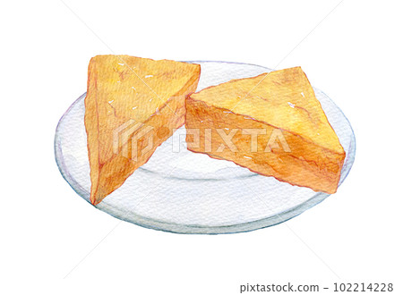 油炸豆腐成分水彩插圖 102214228