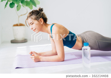 young woman fitness image 102214408