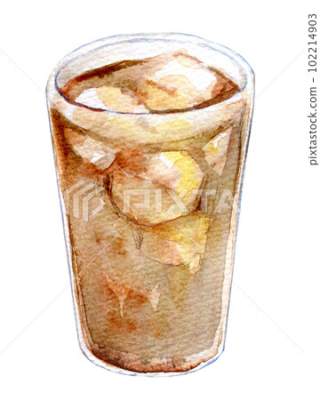 Iced coffee watercolor illustration Iced coffee watercolor illustration 102214903