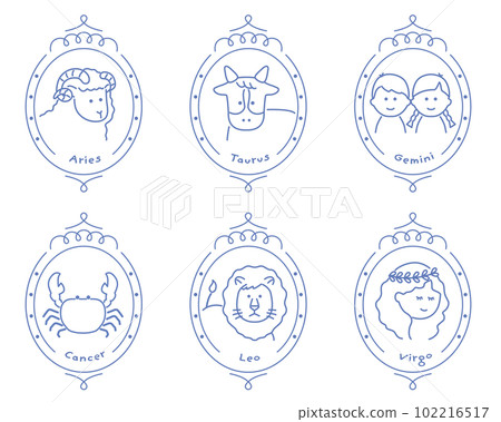 Constellation _1_ with line drawing frame 102216517