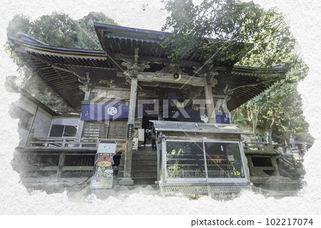 德島縣鳴門市水彩畫四國 88 寺第 2 極樂寺大雄寶殿 德島縣鳴門市水彩畫四國 88 寺第 2 極樂寺大雄寶殿 102217074