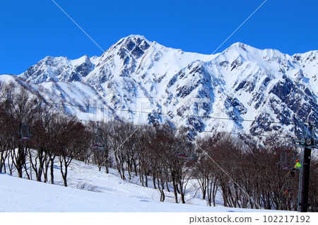 從鹿島槍滑雪場出發的北阿爾卑斯雪域北阿爾卑斯 從鹿島槍滑雪場出發的北阿爾卑斯雪域北阿爾卑斯 102217192