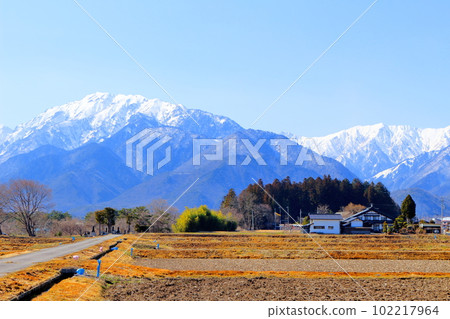 三月從信濃大町出發的北阿爾卑斯 美麗的北阿爾卑斯 白雪皚皚的北阿爾卑斯 102217964