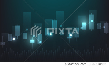Financial business statistics with bar graph and candlestick chart show stock market price Financial business statistics with bar graph and candlestick chart show stock market price 102218495