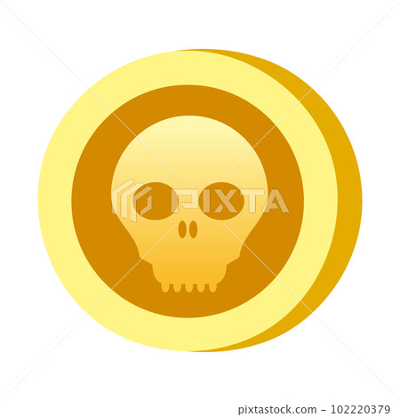 Icon Scull shape. Gambling symbol, object. Vector illustration 102220379