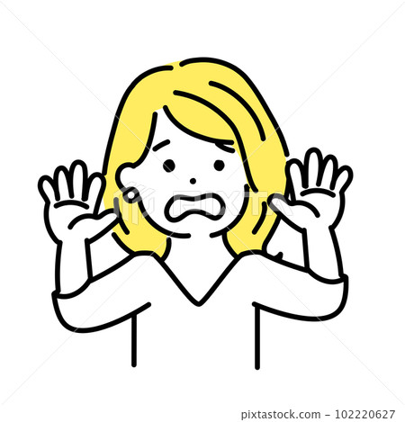 插圖系列的可愛的人。女性上班族。投降。 』 102220627