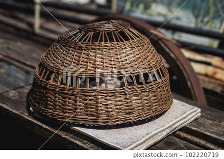 vintage wicker basket. 102220719