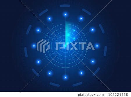 Background Radar has a circle in the center around which there is a glow. Radar is a technology used to monitor what is coming. It can be used in the military, in airports, or to detect 102221358