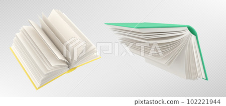 Open fly school paper book vector illustration 102221944
