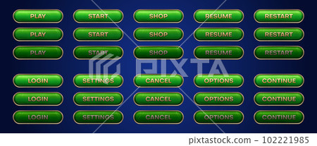 Buttons for web game menu or website ui design Buttons for web game menu or website ui design 102221985