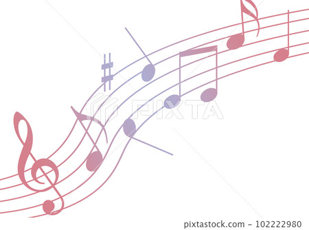 音符 5 行符號(插圖、圖標、背景) 音符 5 行符號(插圖、圖標、背景) 102222980
