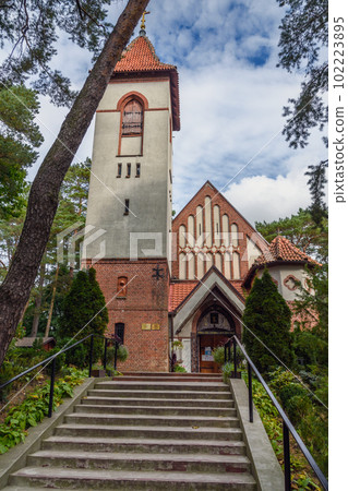 Orthodox Church of St. Seraphim of Sarov, former Lutheran Church of Raushen. Svetlogorsk. Kaliningrad region. Russia 102223895