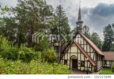 Makarov Organ Hall, the former Catholic Church of Raushen at autumn. Svetlogorsk. Russia 102223896