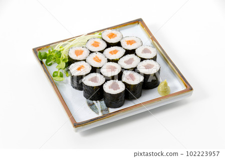 thin tuna and salmon rolls thin tuna and salmon rolls 102223957