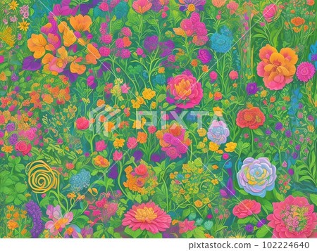 Floral pattern AI generated image 102224640