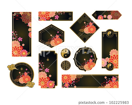 chinese style background frame border 102225983