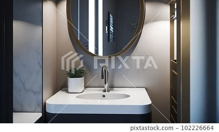 Effortless Sophistication: The Smart Washroom Experience. Generative AI. 102226664