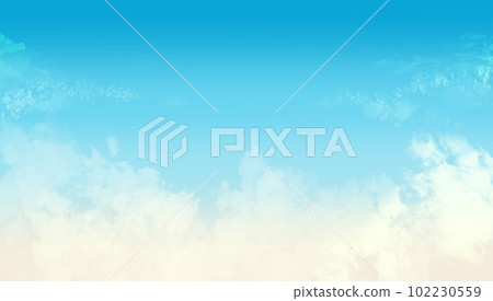 Sunny summer blue sky background material watercolor touch Sunny summer blue sky background material watercolor touch 102230559